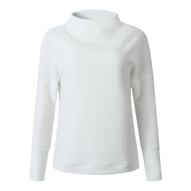 Fashion Casual Loose Solid Women Knit Blouse Turtleneck Jumper Pullover Long Sleeve Autumn Winter Warm Sweater Clothes | Женская одежда