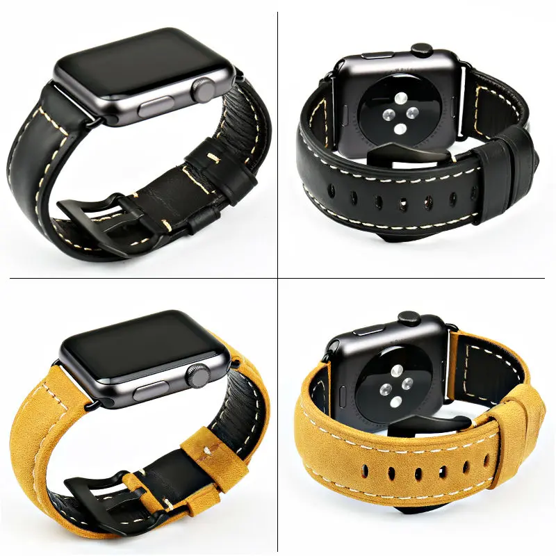 MAIKES из натуральной кожи 44 мм 40 для Apple watch ремешок часы браслет apple полосы 42 38 iwatch