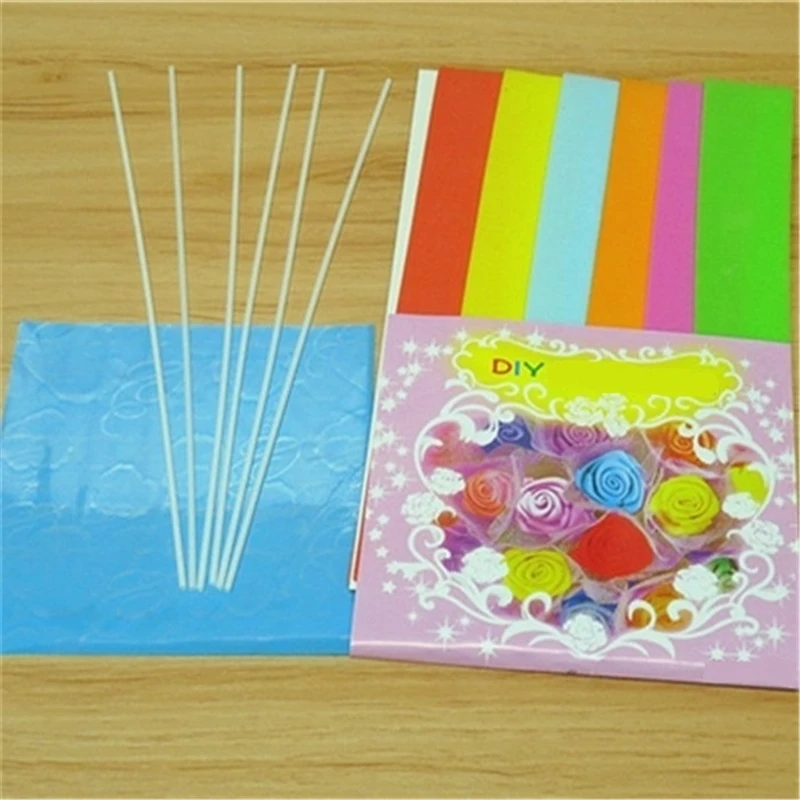 Handmade Colorful Rose Flower Sponge Paper Sheets Making Origami DIY Papercrafts Materials Wholesales Drop Shipping | Дом и сад