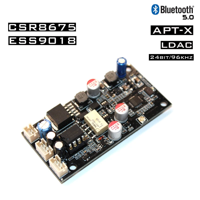 Беспроводной Bluetooth 5 0 приемника W ES9018 декодер ЦАП I2S доска Антенна AUX усилитель