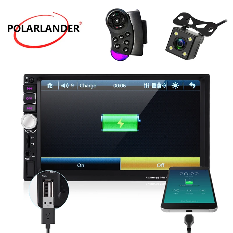 Автомобильный монитор 2 Din FM/MP5/USB/AUX MP5 плеер 7031TM мультимедийный сенсорный экран 7