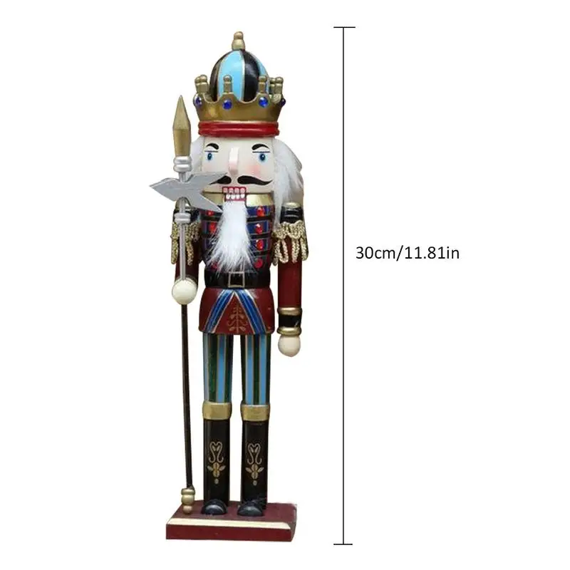

4PCS/Set 30cm Nutcracker Puppet Soldier Shape Classic Hand Painting Puppet Home Office Mall Window Decor Christmas Gift Kids Toy