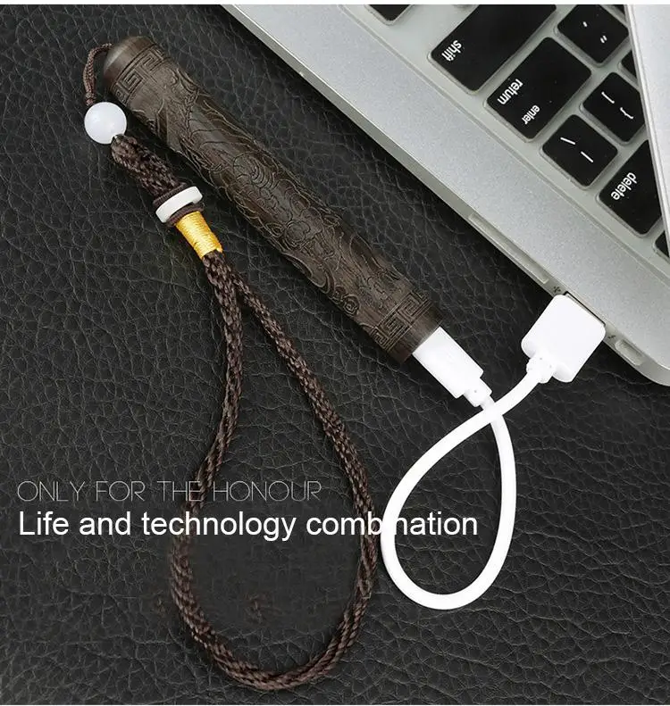 Adeeing сандаловое дерево USB зарядка дующий воздух Интеллектуальный ветрозащитный