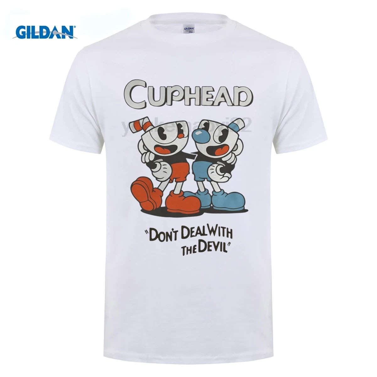 GILDAN Cuphead don't deal with the devil shirtsweatshirttank top хип хоп футболка с коротким рукавом