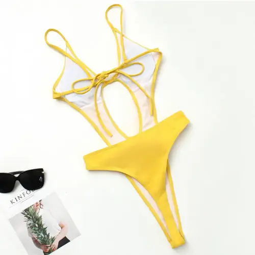 Женский купальник бикини купальный костюм с открытой спиной Цельный монокини