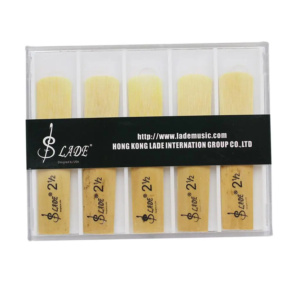 

SLADE 10pcs/set Sax Saxophone Reed Bamboo 2.5 Strength 2 1/2 Reeds for Soprano bB Saxophone Woodwind Instrument Replacement