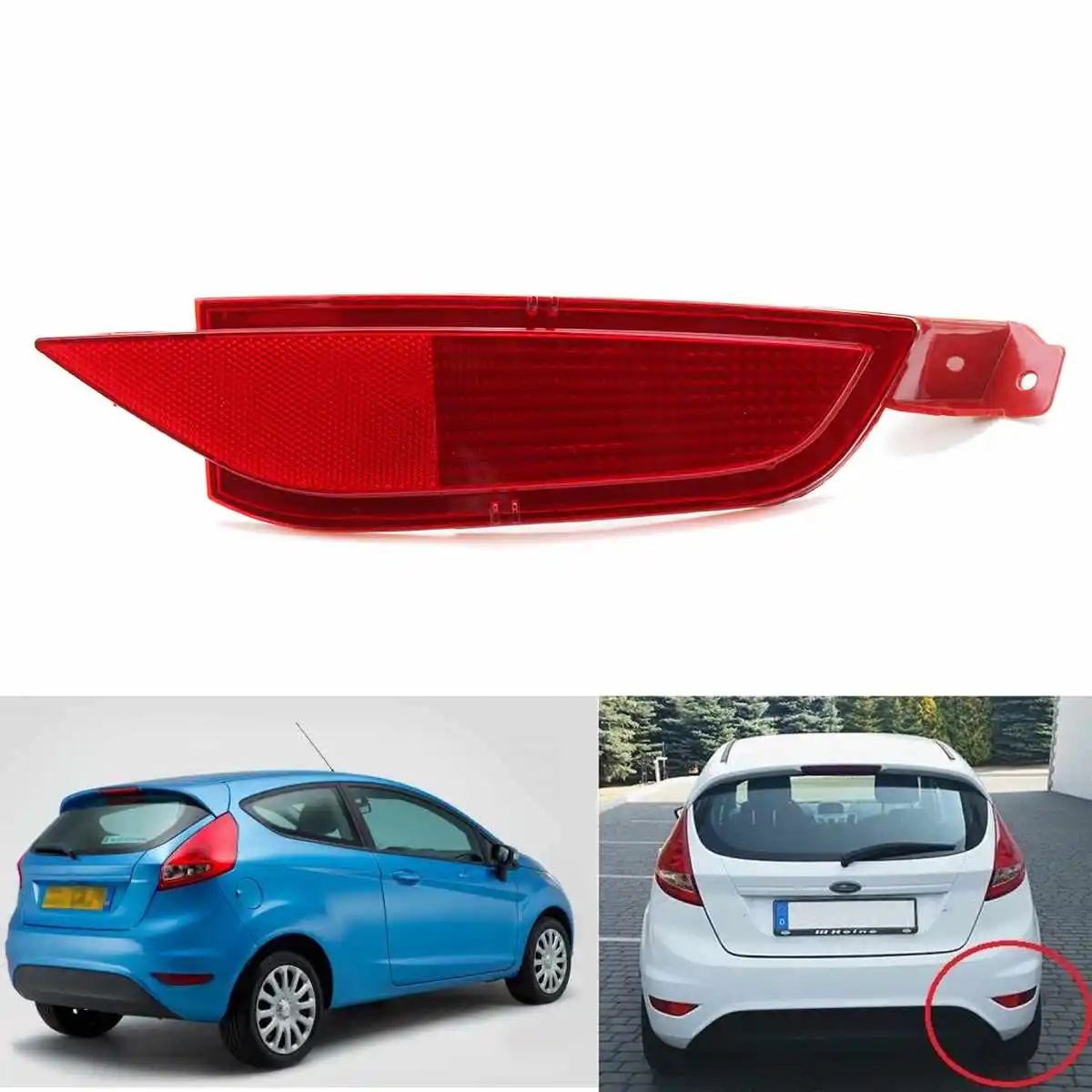Светильник отражателя заднего бампера с правой стороны для Ford /Fiesta Mk7|Фара авто в