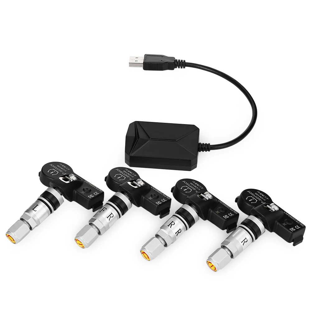 TY05 автомобильных шин давление мониторинга системы TPMS 4 внешних датчики для Android