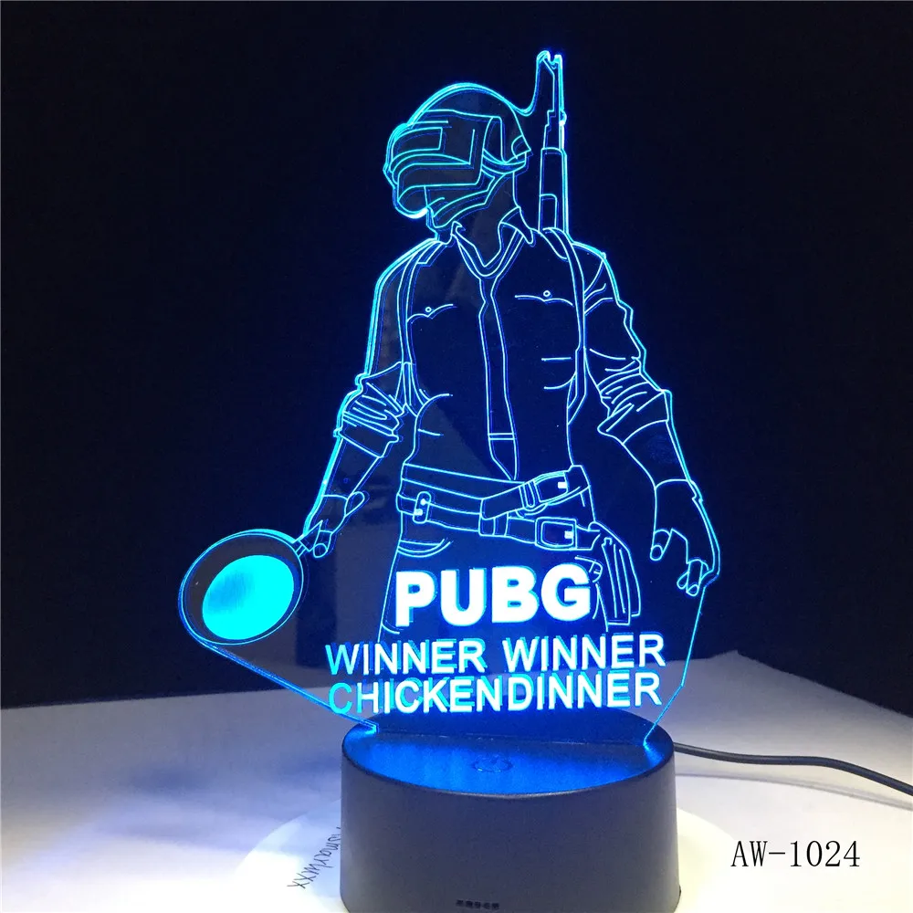 3D World Hot FPS игровой плеер неизвестная лампа для битвы PUBG Winner куриная сковородка