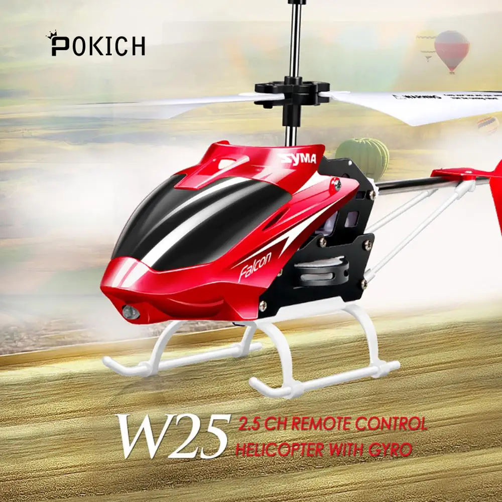 Pokich W25 Радиоуправляемый вертолет 2 CH канальный мини Дрон с гироскопом