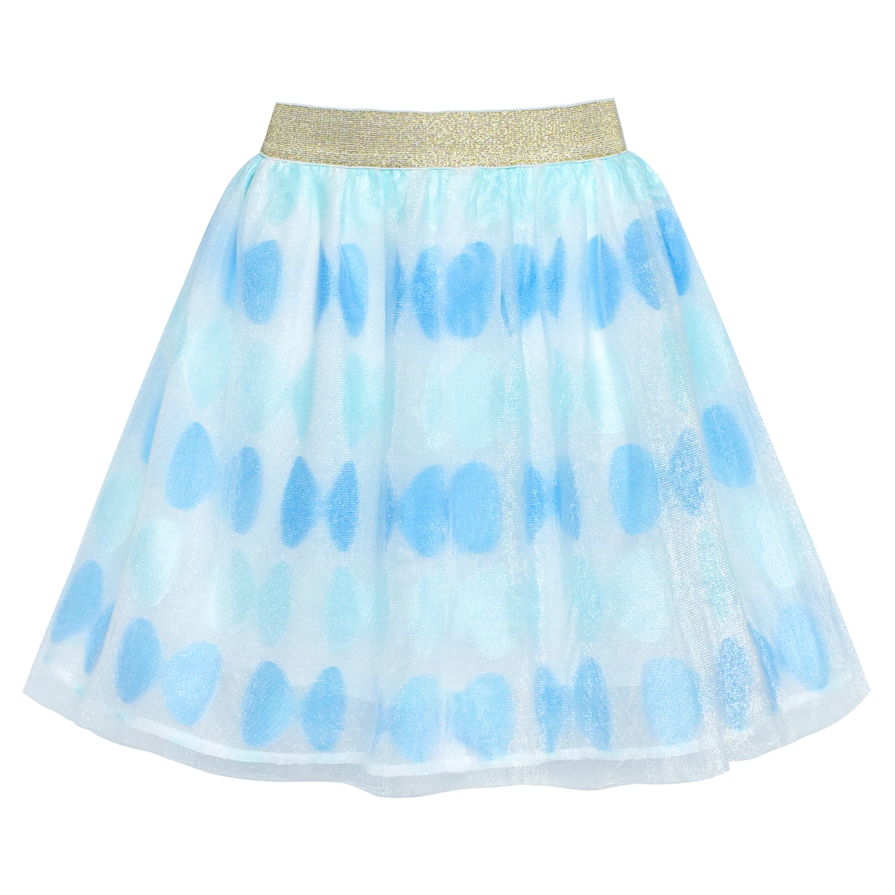 Sunny Fashion Девочки Юбка Синий тетива сверкающий Пачка На танцах 2020 Лето Принцесса