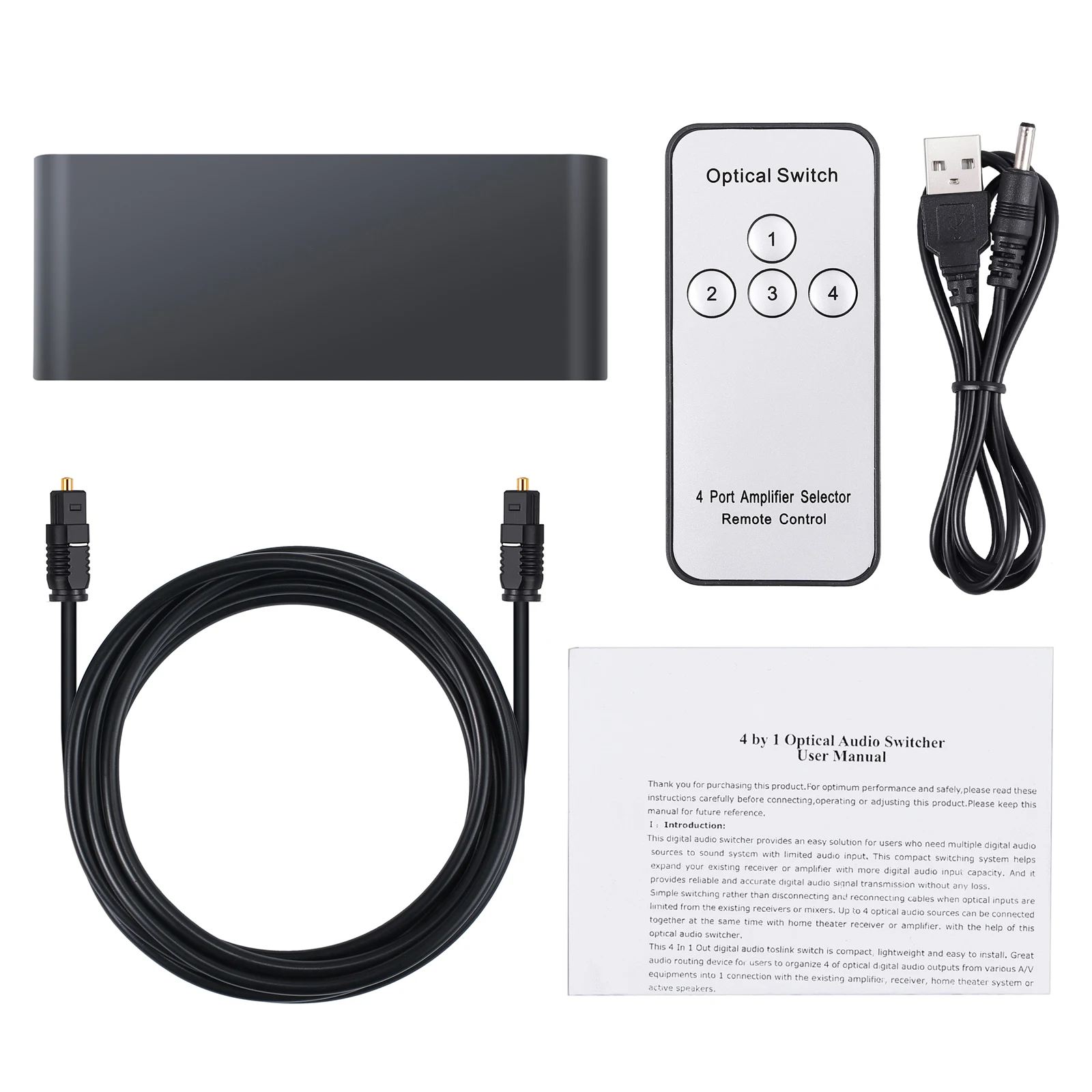 PROZOR SPDIF TOSLINK Цифровой оптический аудио адаптер для toslink 4x1 Toslink переключатель