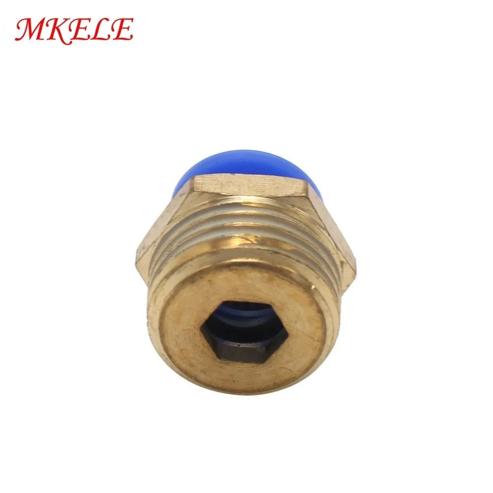 PC Series 04/06/08/10/12/14/16mm Straight Through Pneumatic Brass Pipe Connector And External Thread Fittings 1pcs | Обустройство