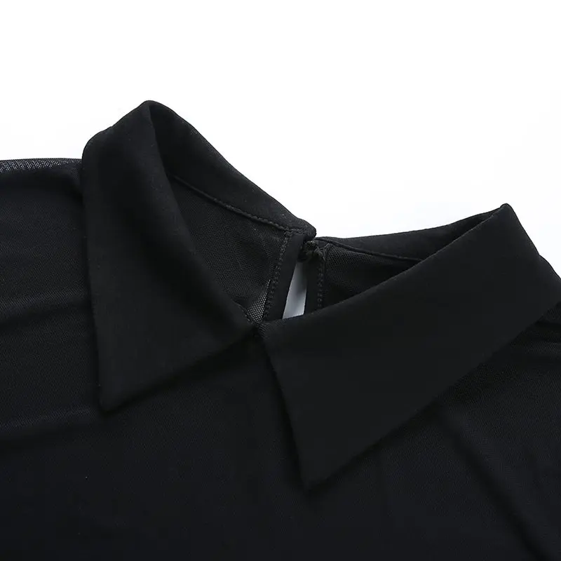 Женские Топы повседневные сексуальные Клубные Панк Черные Готические шикарные