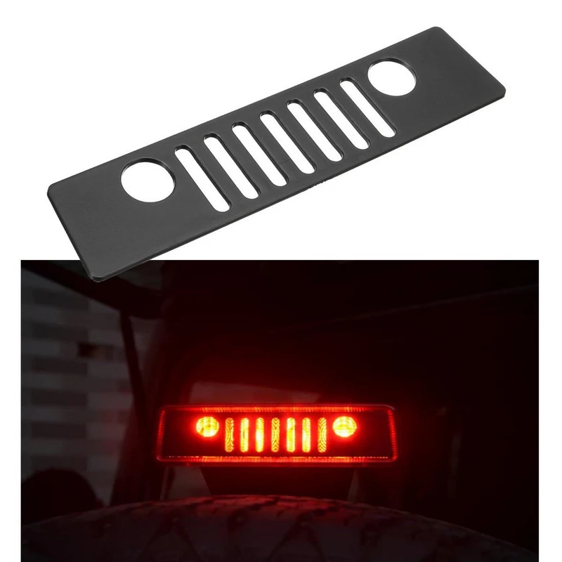 Black 3rd Brake Rear Light Grille Cover Trim For Jee-p Wrangler JK 2007-2018 | Автомобили и мотоциклы