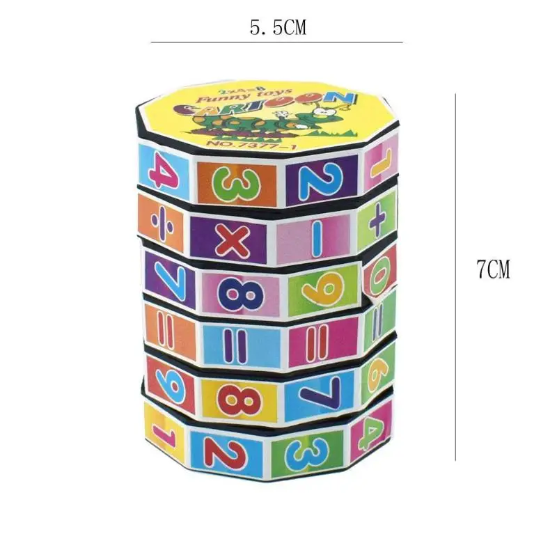 

Plastic Digital Magic Cube Kids Cylinder Math Addition Subtraction Calculate Training Toy for Children Early Education Toys