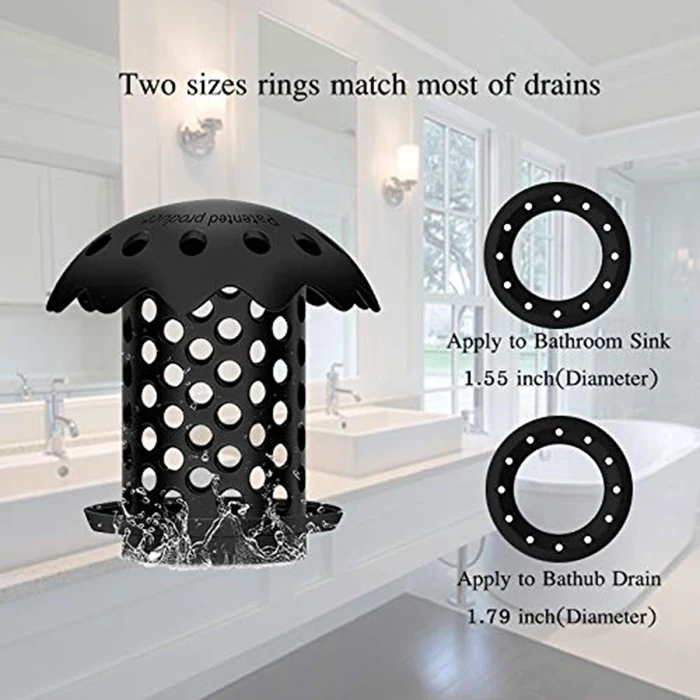 2 Pack Bathtub Sink Drain Hair Catcher Protector Strainer Durable Bath Tub Shower Snare Prevents | Обустройство дома