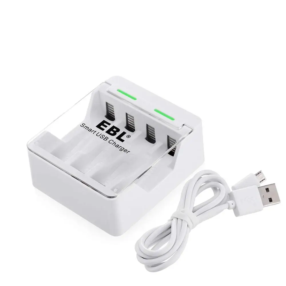 EBL Смарт USB 4 Bay аккумуляторная батарея зарядное устройство для AA AAA Ni MH CD батареи с