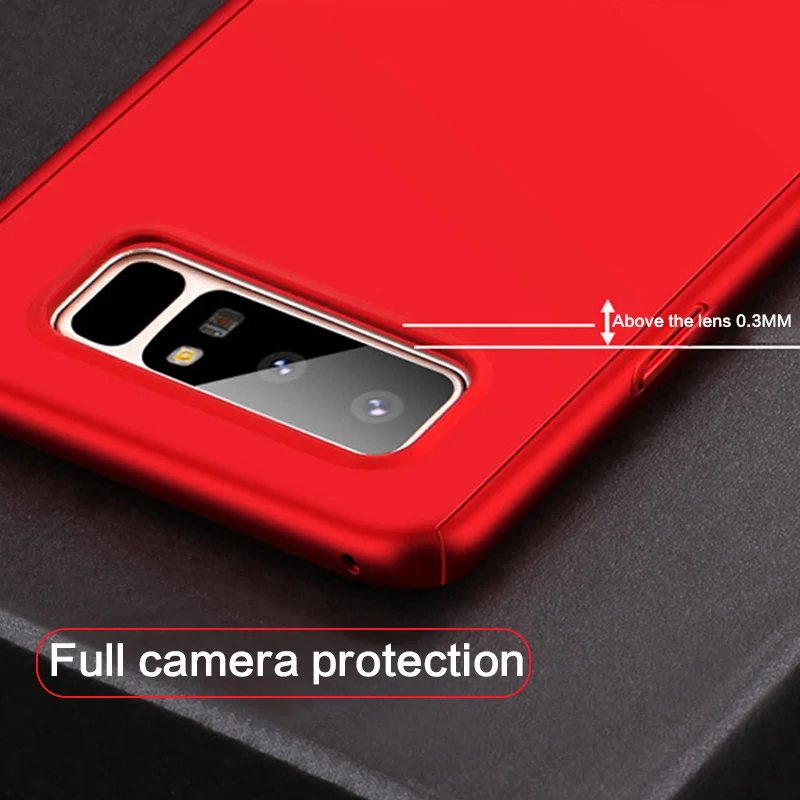 Full Body Case for Samsung Galaxy S9 Plus Hard PC Protective Cases Cover PET Glass Note 8 S8 S7 Edge Film |