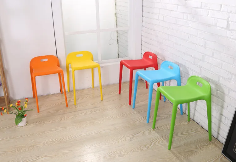 Современный дизайн Пластик складной стул Гостиная обеденный табурет нижней