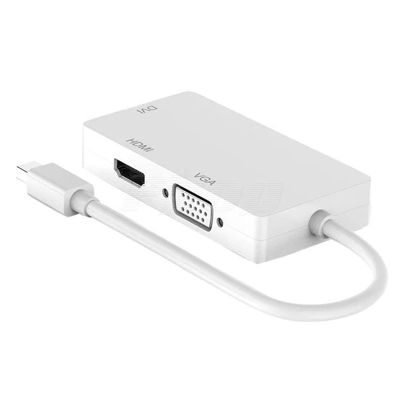 Кабели преобразователи 3 в 1 mini DP к HDMI compat DVI VGA Thunderbolt 2 мама папа Для iMac MacBook Pro Air Surface
