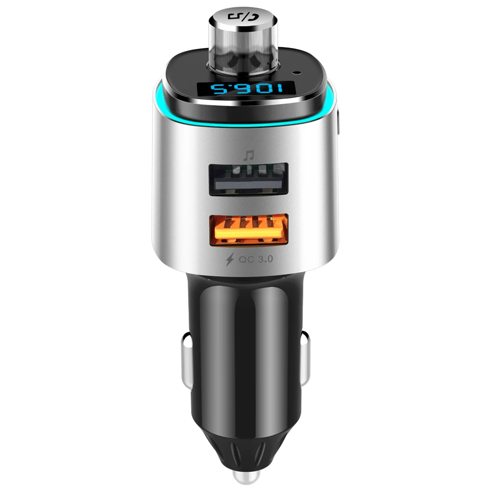 Fm передатчик Быстрая зарядка Qc3.0 автомобильное зарядное устройство