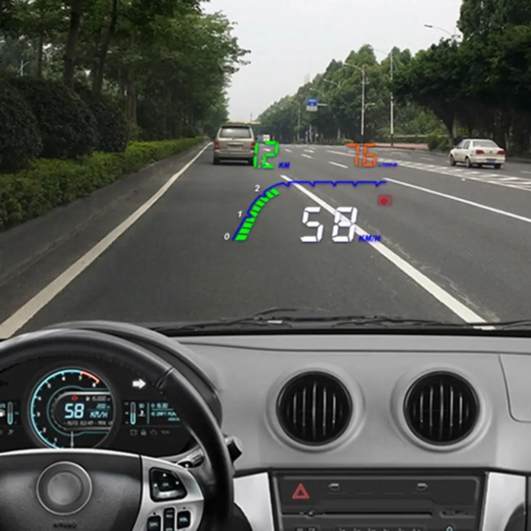 T100 4 дюйма OBD HUD Автомобильный дисплей лобовое стекло проектор бортовой компьютер