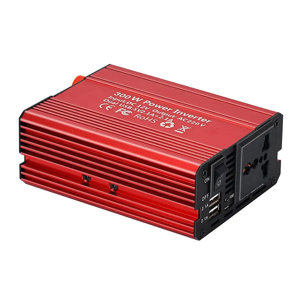 300 W автомобиля Мощность инвертор DC12V до 50/60 (Гц) AC110V/220 V Dual USB Автомобильное 90 (%) (Вт)