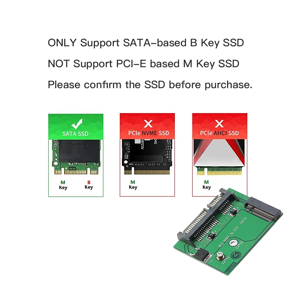Адаптер M.2 NGFF SSD 2 5 дюйма SATA3 на 2242 SATA | Компьютеры и офис
