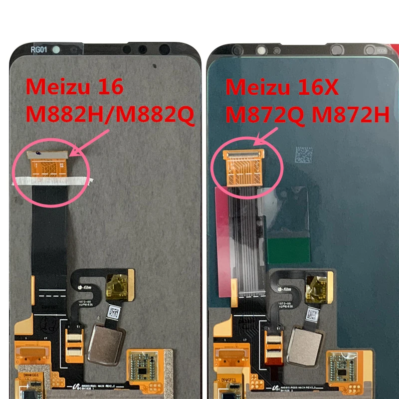 6 0 &quotОригинальный ЖК экран M &amp Sen для Meizu 16 16th M882Q Super AMOLED дисплей с сенсорной