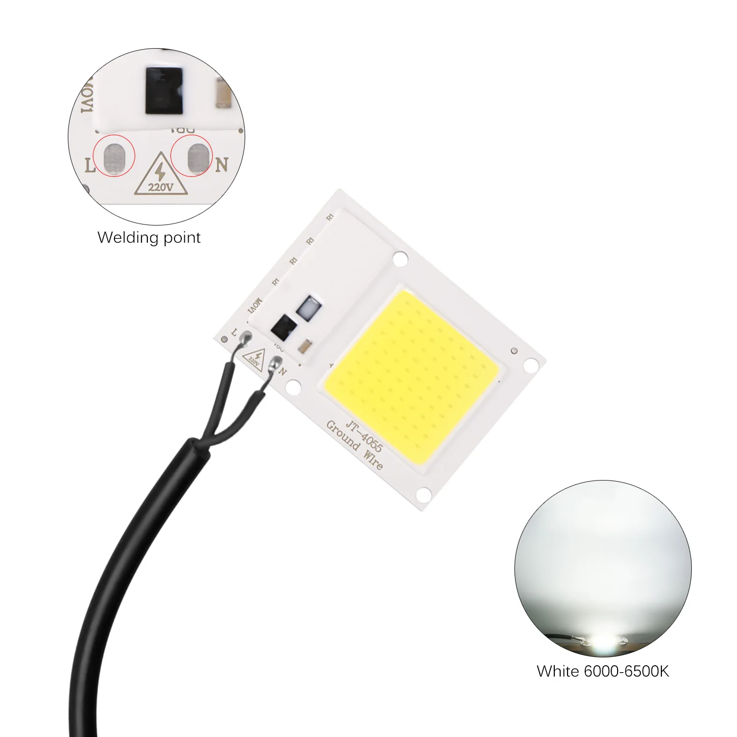 COB светодиодный светильник LED чип 20 Вт 30 50 Светодиодный лампа 110 V/220 V IP65 Smart IC