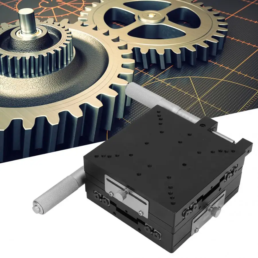 Micrometer XY Linear Stages Manual Fine-tuning Cross Roller Accurancy Stage 120*120*60mm Sliding Platform geleiderail | Обустройство