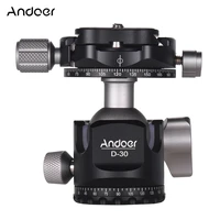 andoer d 30 professional double panoramic head cnc machining ball head for tripod monopod dslr ildc cameras max load 18kg
