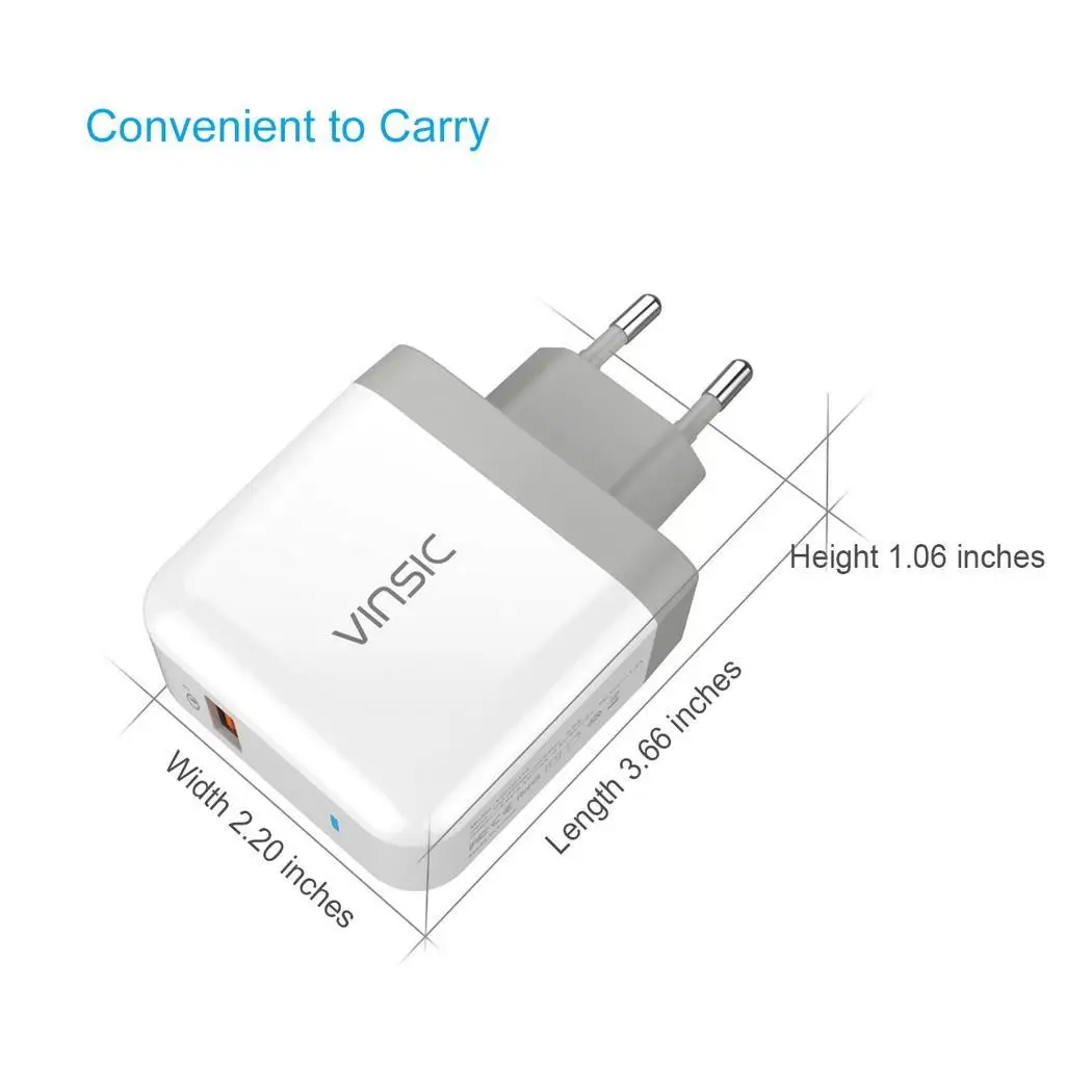uick Charge 3.0 QC3.0 USB Wall Charger Travel Phone with Type-C Cable For iPhone Sumsung S8+S7 S6 Xiaomi HTC | Мобильные телефоны и