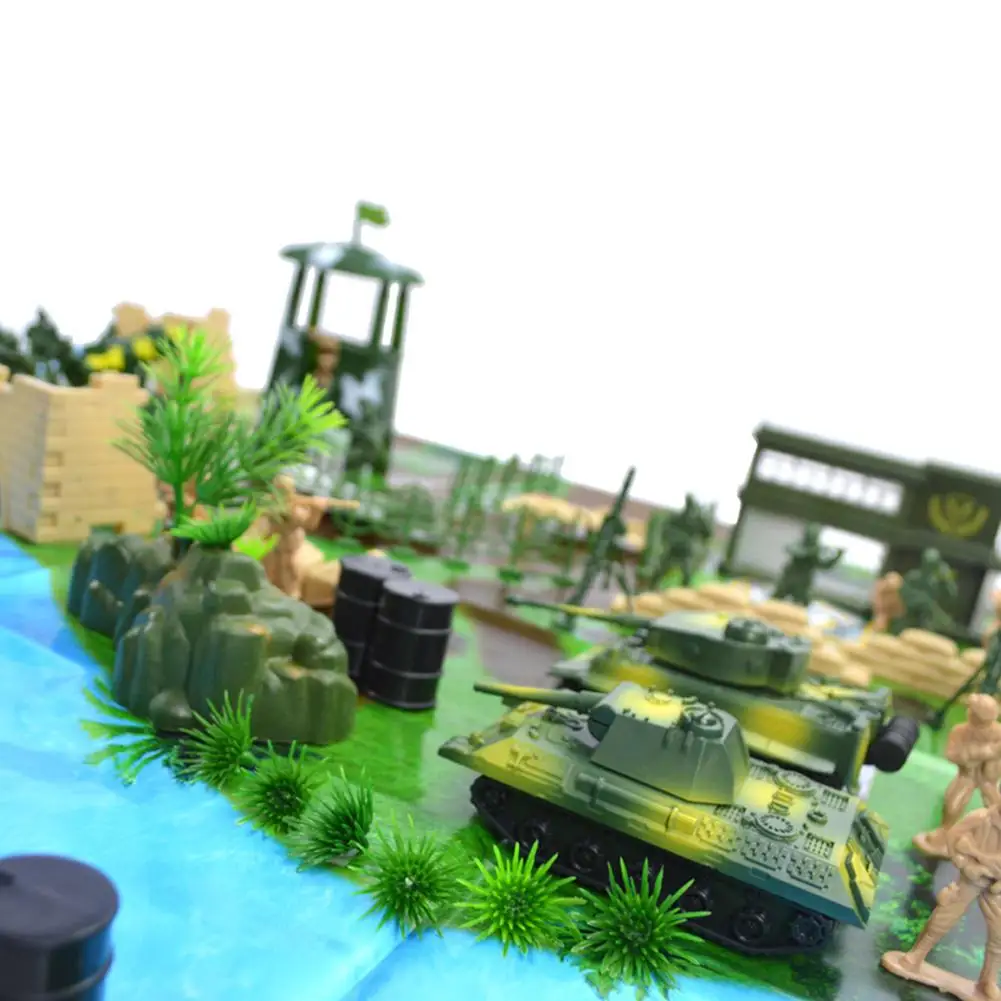 Детские DIY солдатские модели игрушек Военная армейская сцена аксессуары набор в