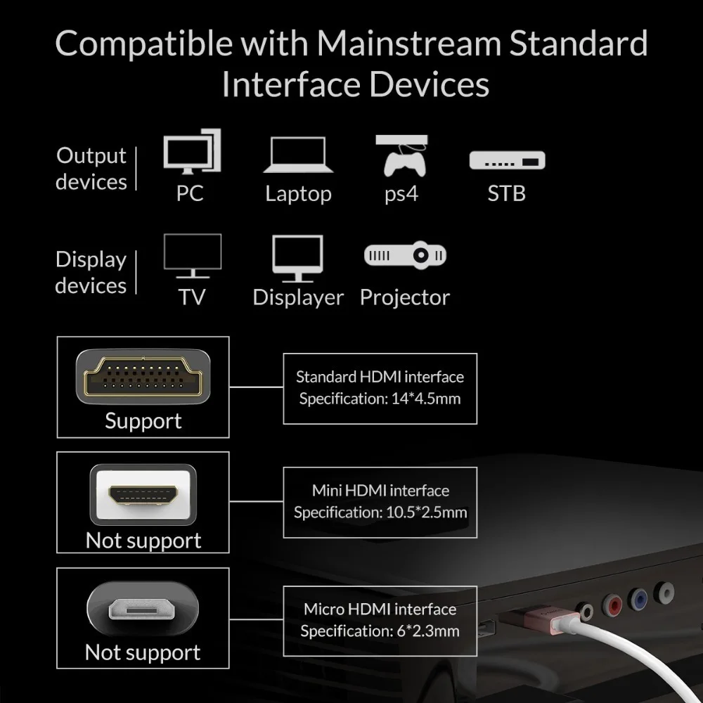 Кабель ORICO HDMI 2 0 позолоченный видеокабель HDMI-HDMI Папа-папа для телевизора ноутбука