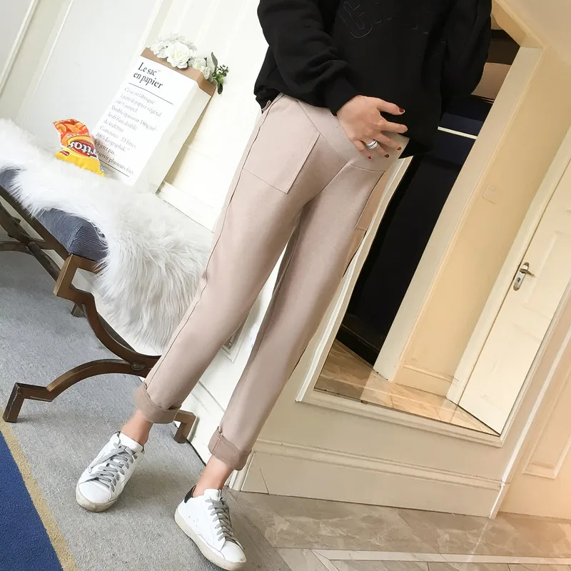 Оптовая продажа Осень 2020 Брюки для беременных женщин с высокой талией брюки