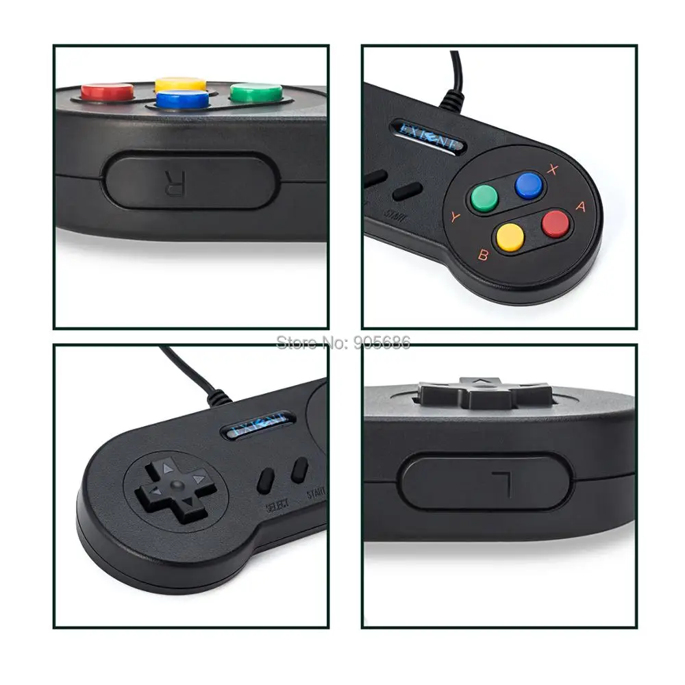 Exlene 2pack 3m Usb контроллер Snes супер классический геймпад джойстик для ПК Windows Ubuntu