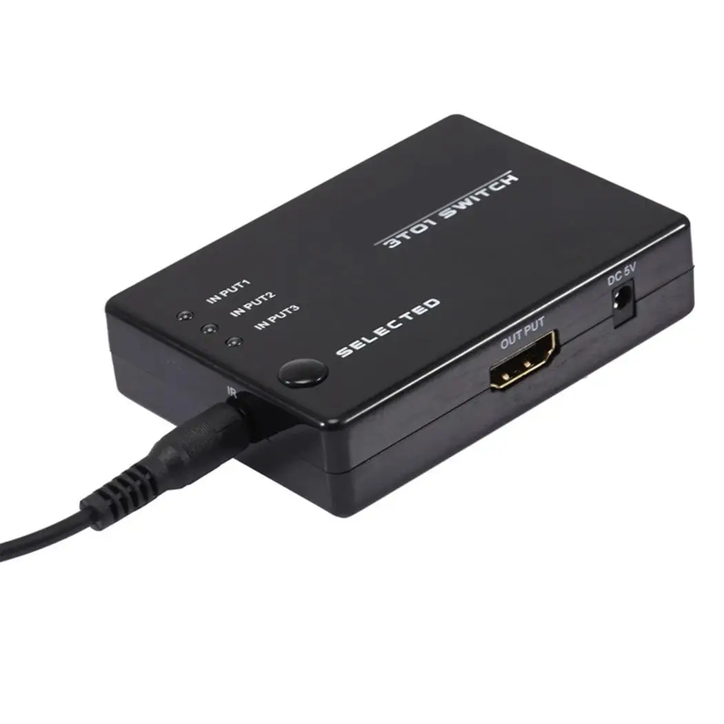 HD мультимедиа usb-концентратор переключатель коммутатор ИК-пульт дистанционного