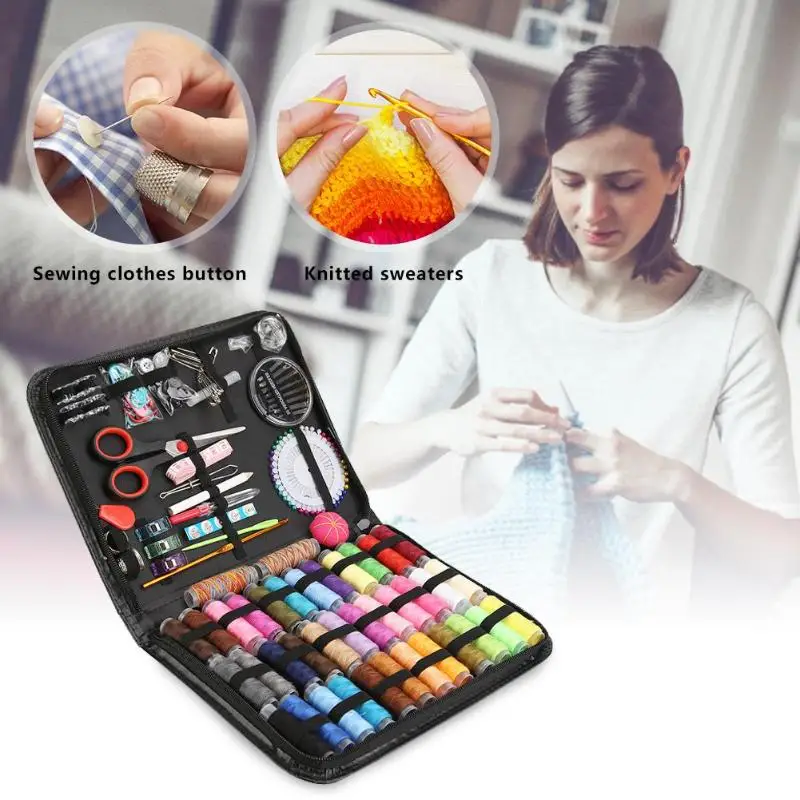 183 шт./компл. путешествия швейный набор инструментов для швейные нитки шприцы