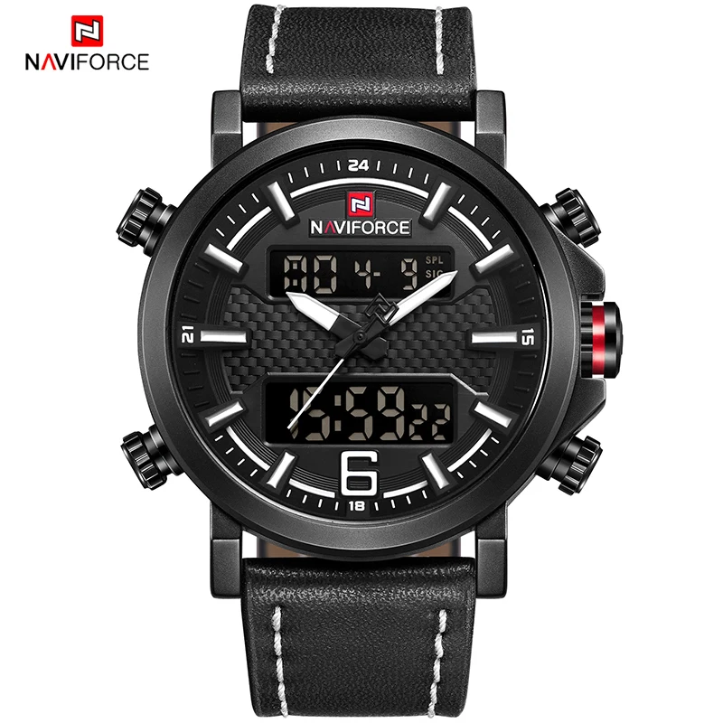 NAVIFORCE мужские креативные военные часы Модные Повседневные спортивные наручные