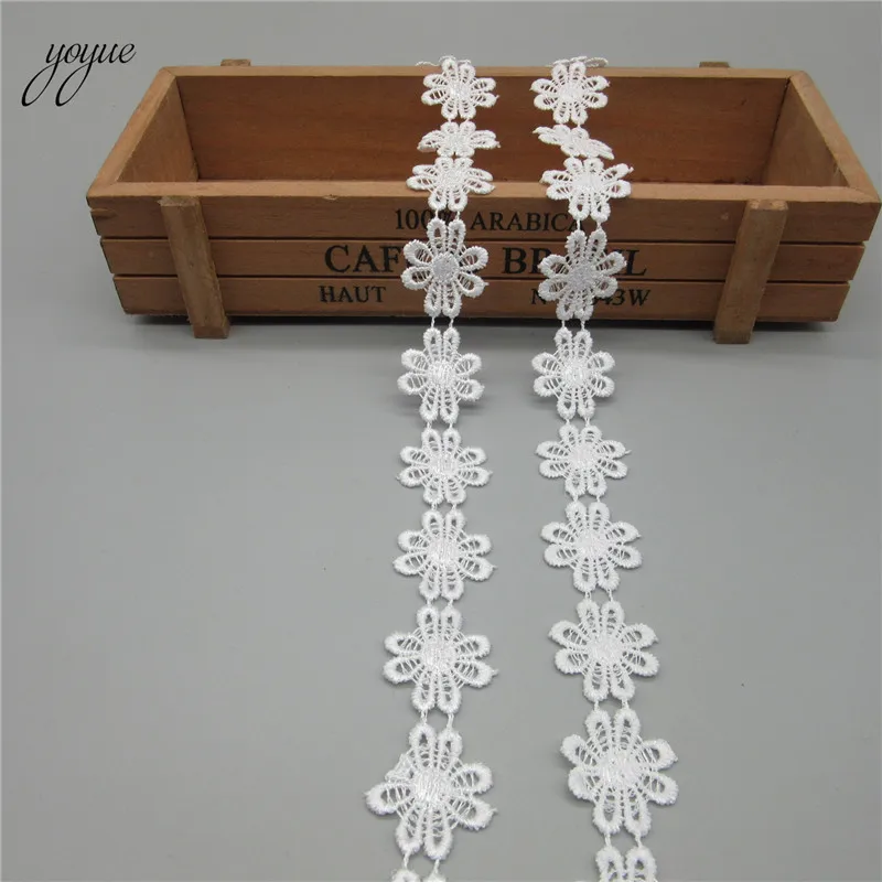 Новинка 2 ярда цветные Изящные цветы ромашки Полиэстеровая кружевная отделка