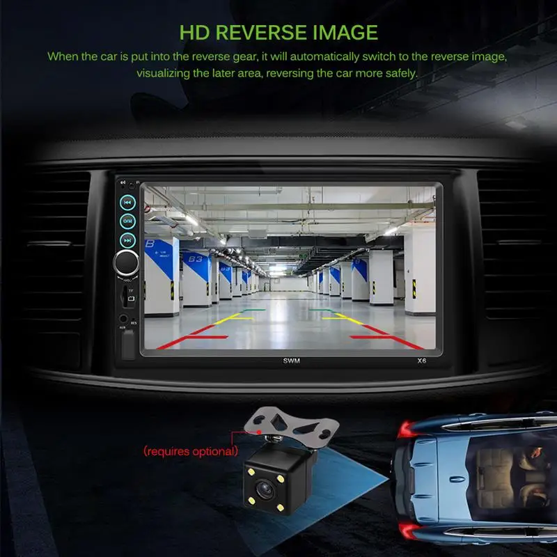 7 дюймов Экран магнитола с Bluetooth Поддержка для рулевого колеса Управление