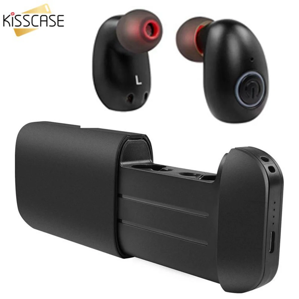 KISSCASE наушники в ухо Bluetooth для iPhone стерео HiFi звук беспроводные гарнитура