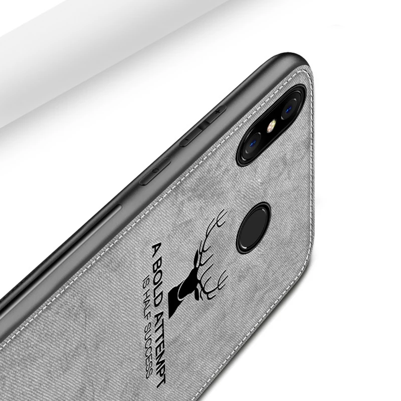 Тканевый текстурный чехол с оленем для телефона Xiaomi mi a2 8 lite light 9 redmi 7a note 7 6 pro чехлы