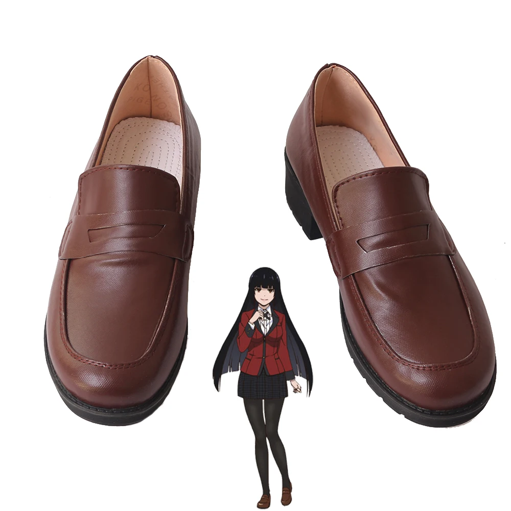 

Kakegurui Yumeko Jabami Kirari Momobami School Girls Cosplay Boots Women Shoes