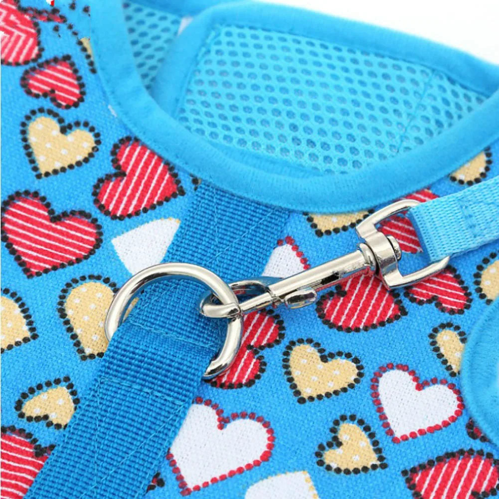 Pet Dog Harness Collar Cute Cartoon Pattern Puppy Chest Strap Leash Rope Set Puppies Cat Vest |