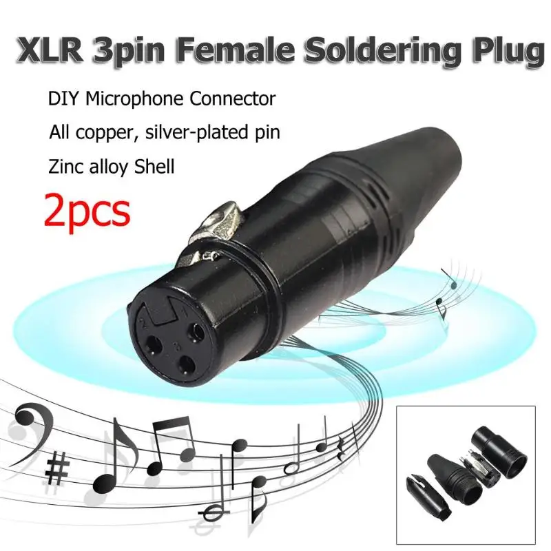 1 шт./2 шт. DIY Микрофон XLR Сделано в Китае 3Pin гнездовой разъем кабель Разъем под