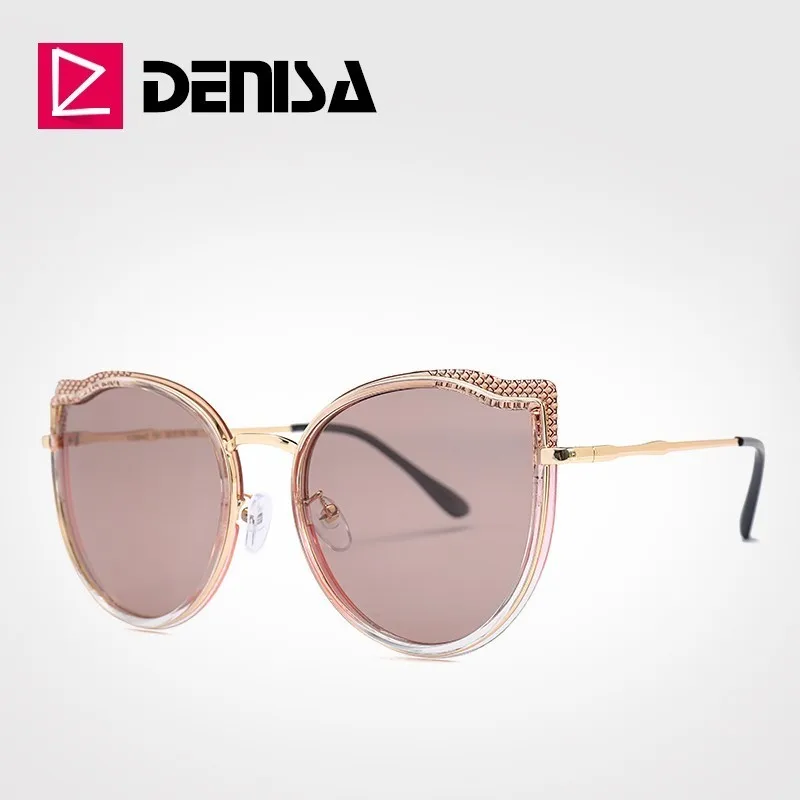 Солнцезащитные очки DENISA G29940 женские большие поляризационные кошачий глаз