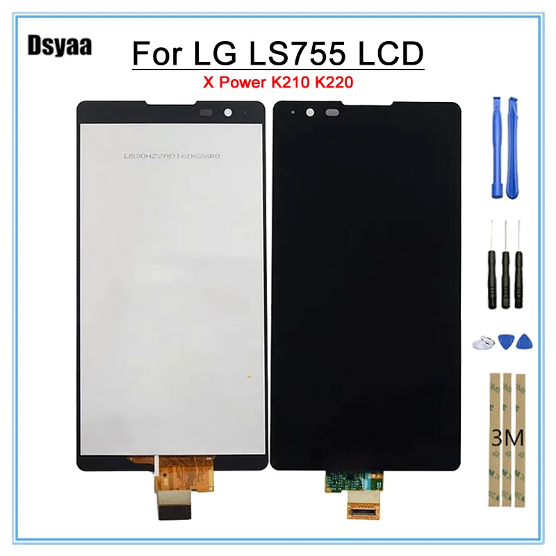 100% Протестировано для LG X power K220 K220DS F750K X3 K210 US610 K450 LCD сенсорный экран дигитайзер